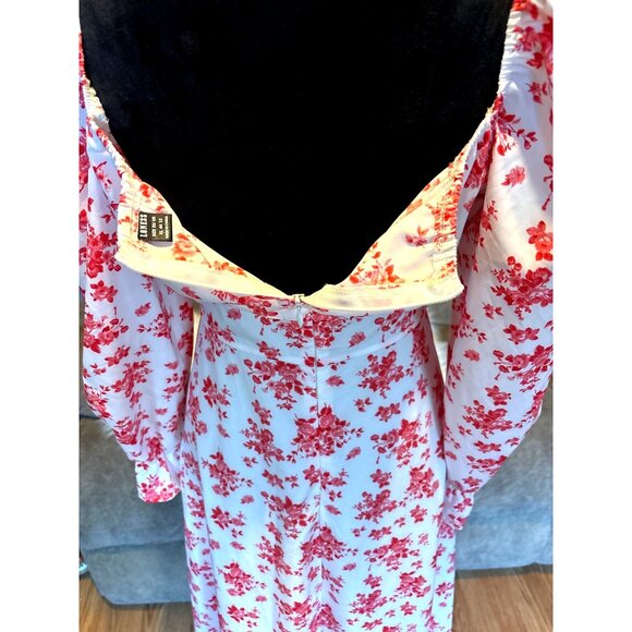 Floral Romantic Feminine Prairie Cottage Maxi Dress XL By Loness Festival Fairy - Picture 13 of 13